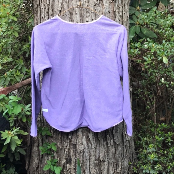 Limited Too Purple Fleece Angel Long Sleeves V-Neck Top Glitter Girls 12 - Picture 13 of 14